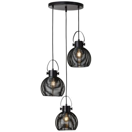 Brilliant hanglamp Sambo zwart ⌀45cm 3xE27