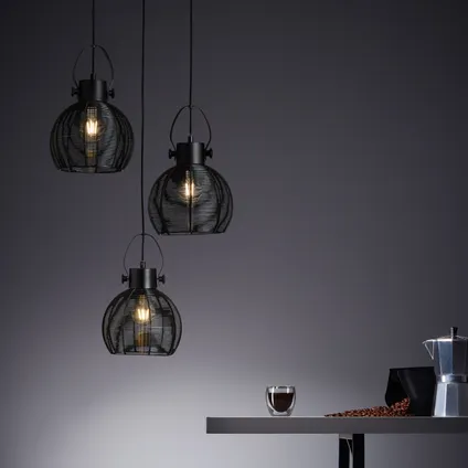 Brilliant hanglamp Sambo zwart ⌀45cm 3xE27 2