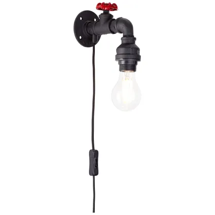 Brilliant wandlamp Torch zwart E27
 2