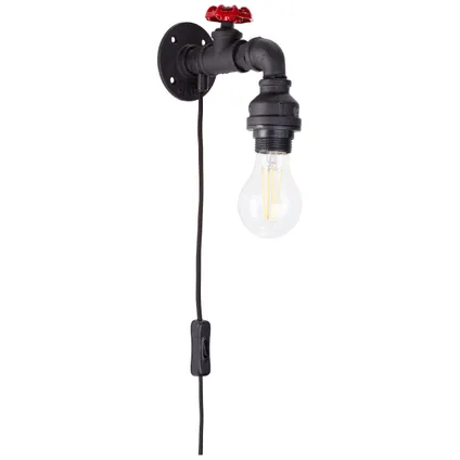 Brilliant wandlamp Torch zwart E27
 3