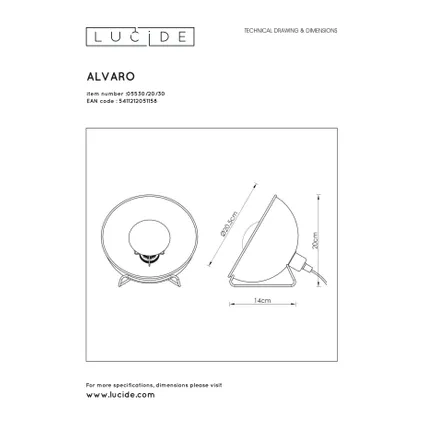 Lucide tafellamp Alvaro zwart ⌀20cm E14 7