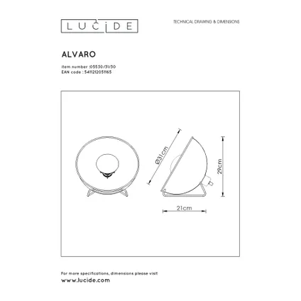Lucide tafellamp Alvaro zwart ⌀31cm E27 6