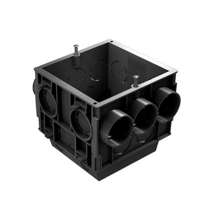 Boîte d'encastrement Kopp 60x60x65mm noir + 2 vis 10pcs.