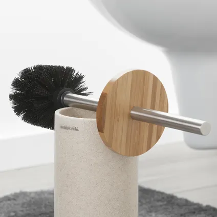 Sealskin toiletborstel met houder Grace polyresin zand 10