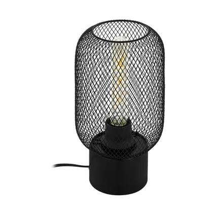 Lampe de table EGLO Wrington black mesh E27
