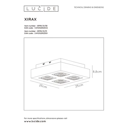 Lucide plafondspot Xirax wit dimbaar 4x5W 6