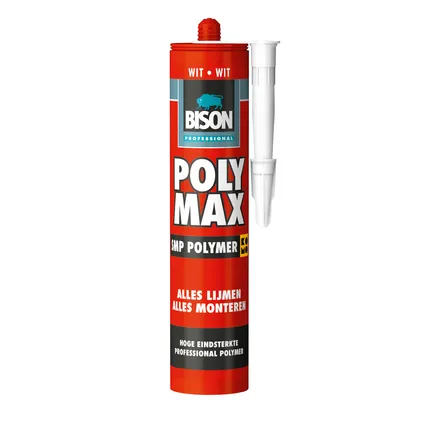 Bison universele montagelijm professional Poly Max Smp Polymer Wit 425g