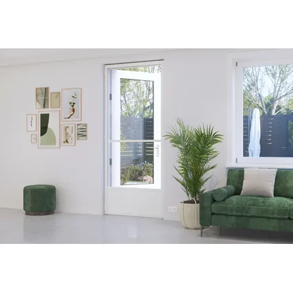 Moustiquaire de porte CanDo Premium magnétique profilé blanc toile grise 100x235cm 7