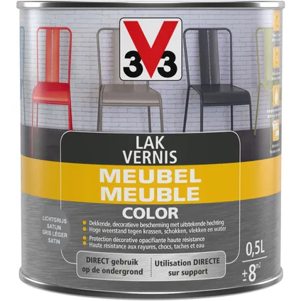 Laque V33 Meubles Color gris léger satin 500ml 3