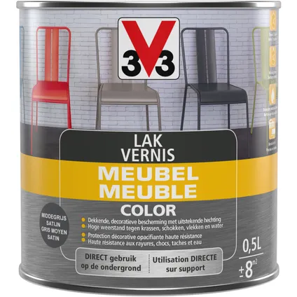 Laque V33 Meubles Color gris moyen satin 500ml 4
