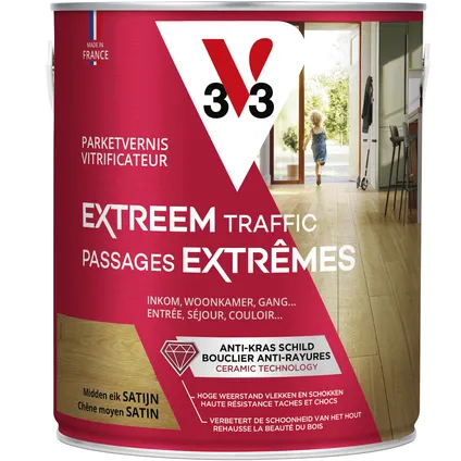 Vitrificateur parquet V33 Extreme Protection chêne moyen satiné 2,5L 5