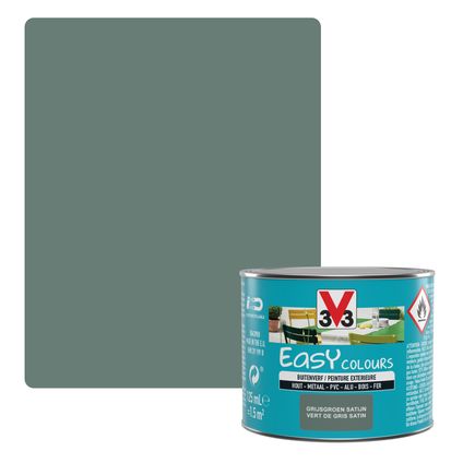 Peinture V33 EASY COLOURS vert de gris brillant 0,125L