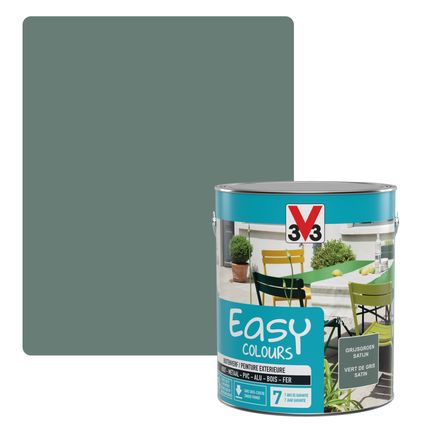 Peinture V33 EASY COLOURS vert de gris brillant 2,5L