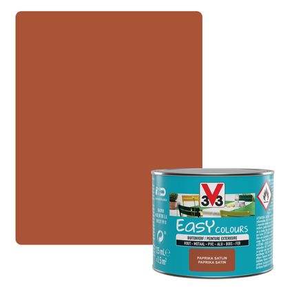 Peinture extérieure aérosol V33 Easy Colours paprika 125ml