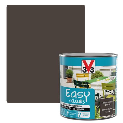 Peinture extérieure aérosol V33 Easy Colours brun havane 500ml