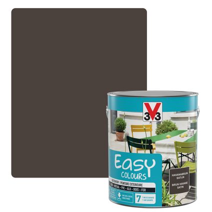 Peinture extérieure aérosol V33 Easy Colours brun havane 400ml
