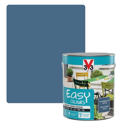 Peinture extérieure aérosol V33 Easy Colours bleu orage 2,5L