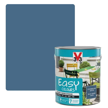 Peinture extérieure aérosol V33 Easy Colours bleu orage 2,5L