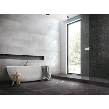 Wand- en vloertegel Metallic - Keramiek - Mat - Zwart - 60,4x60,4cm - Pakketinhoud 1,48m² 2