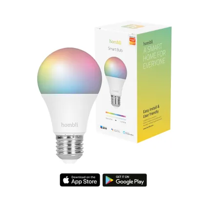 Hombli smart lamp LED gekleurd E27 9W