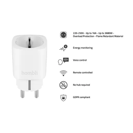 Hombli Smart Socket stopcontact wit 230V 2