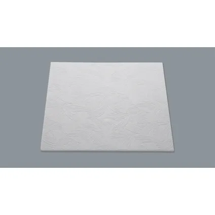 Dalle plafond Decoflair T133 polystyrène blanc 50x50x1cm 8pcs