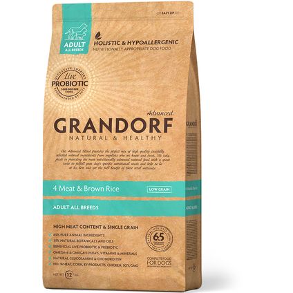 4 Meat & Brown Rice - Adult All Breeds - 12kg