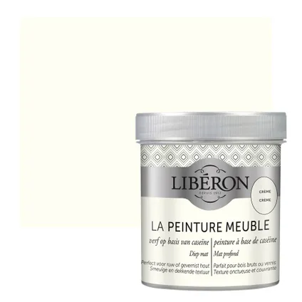 Peinture pour meuble Libéron base de caséïne crème mat 500ml