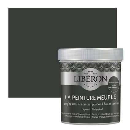 Peinture pour meuble Libéron base de caséïne noir anthracite mat 500ml