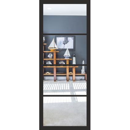 Thys deurblad Steel Look zwart helder 78x201,5cm