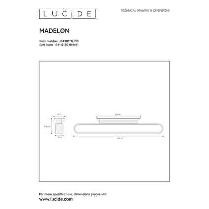 Lucide wandlamp Madelon zwart 9W 5