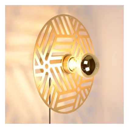 Lucide wandlamp Olenna goud ⌀25cm E27 3