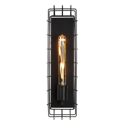 Lucide wandlamp Lattice zwart E27 5