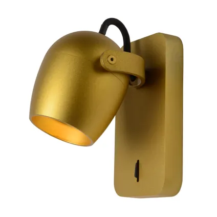 Lucide wandlamp LED Preston goud 5W 7