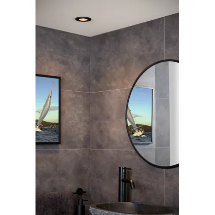 Spot salle de bain dimmable encastrable 6.5W LED trou 70mm blanc