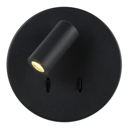 Applique LED Lucide Bentjer noire ⌀14cm 11W 3