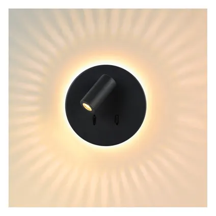 Lucide wandlamp LED Bentjer zwart ⌀14cm 11W 4