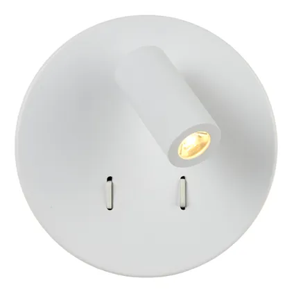 Lucide wandlamp LED Bentjer wit ⌀14cm 11W 5