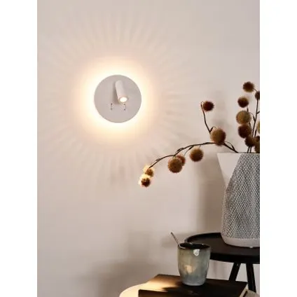 Lucide wandlamp LED Bentjer wit ⌀14cm 11W 6
