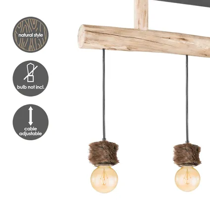 Home Sweet Home Lampe suspendue Furdy - Wood - 60x60x131cm 5
