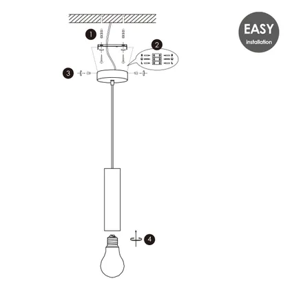 Home Sweet Home Lampe suspendue Billy - Wood - 10x10x130cm 4