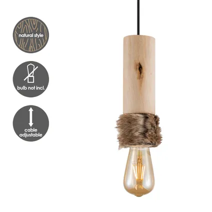 Home Sweet Home Lampe suspendue Furdy - Wood - 10x10x130cm 5