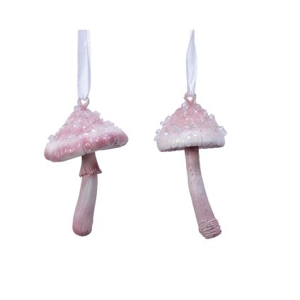 Decoris hanger champignon roze 1stuk
