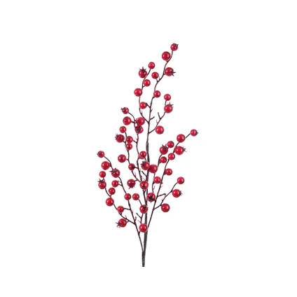 Décoration Branche Baies rouges 60cm
