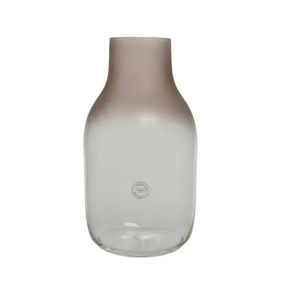 Vase ovale en verre clair 35cm