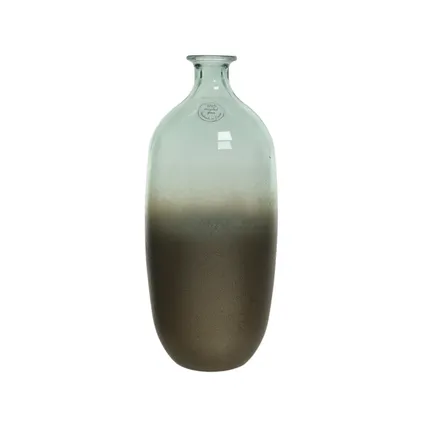 Vase verre recyclé Decoris clair/or 38cm
