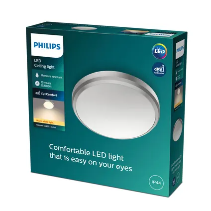 Philips plafondlamp Balance nikkel ⌀22cm 6W 6