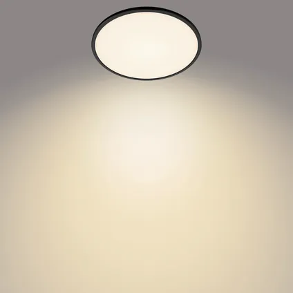 Philips plafondlamp Superslim zwart ⌀25cm 15W 5