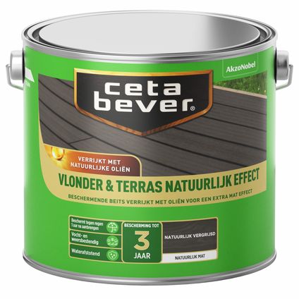 CetaBever beits Vlonder & Terrasbeits natuurlijk effect Vergrijs 2,5L