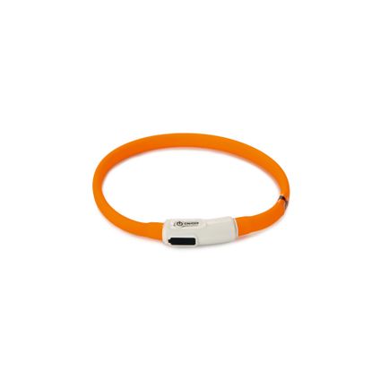 Beeztees Safety Gear Dogini - Hondenhalsband - USB - Oranje - 35x1 cm